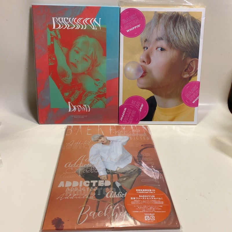 EXO BAEKHYUN Japan Solo CD Album Addicted WHIPPIN’ Drown Ver. SET No Photocard