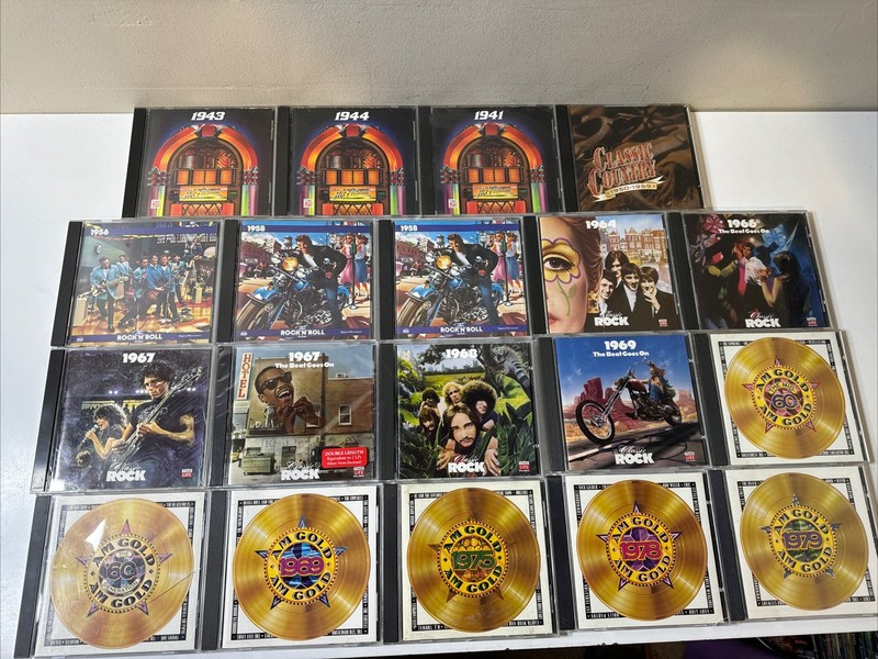 Time Life 19 CD Lot – 40s 50s 60s 70s – Beat Goes On – AM Gold – Classic Rock