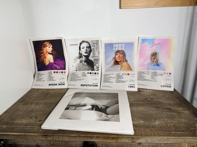 Swiftie Combo: TTPD Vinyl (Notebook Edition) + Set Of 4 Posters Eras