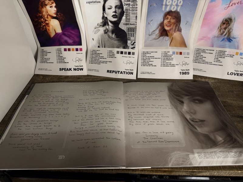 Swiftie Combo: TTPD Vinyl (Notebook Edition) + Set Of 4 Posters Eras gallery