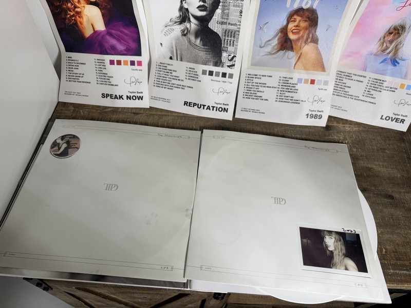 Swiftie Combo: TTPD Vinyl (Notebook Edition) + Set Of 4 Posters Eras gallery