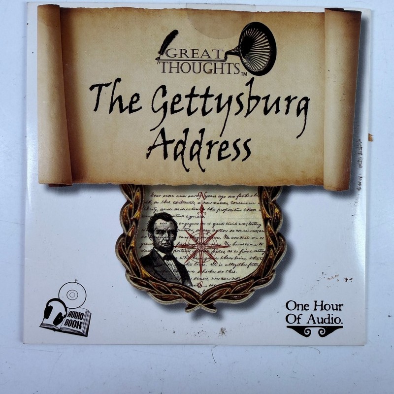 Great Thoughts – The Gettysburg Address Audio CD 2007 History Spoken Word