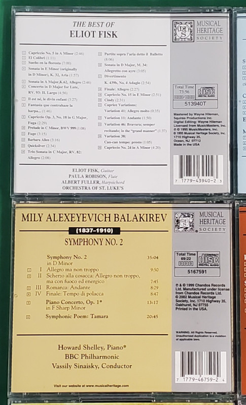 Lot of 10 Classical CD's (9 cases), Brahms, Sibelius, Gliere, Faure, Tubin, more gallery