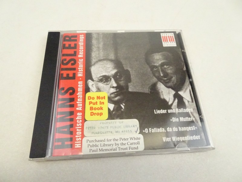Hanns Eisler Historic Recordings Lieder und Balladen Die Mutter Germany 1996