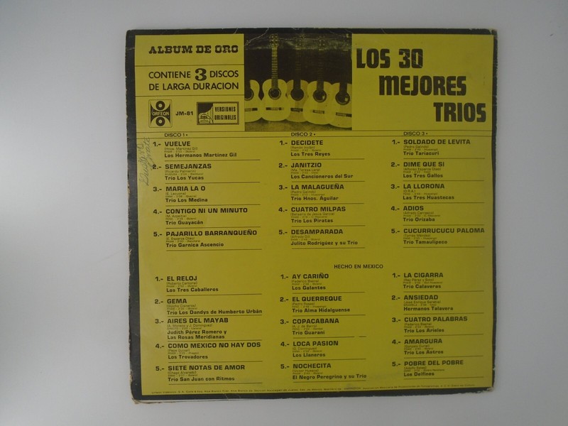 Los 30 Mejores Trios Orfeon JM-81 triple LP EX gallery