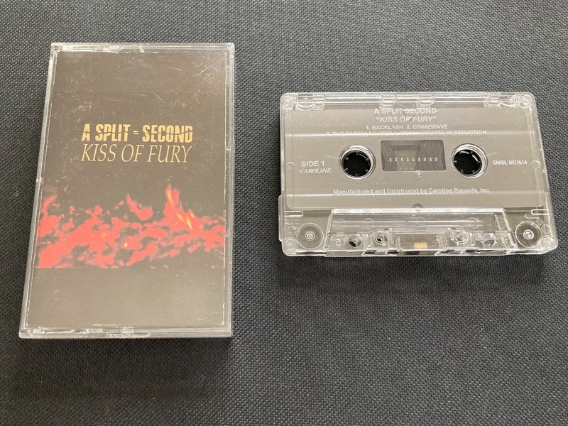 A Split Second – Kiss Of Fury Cassette Tape 1990 Caroline Label *Rare
