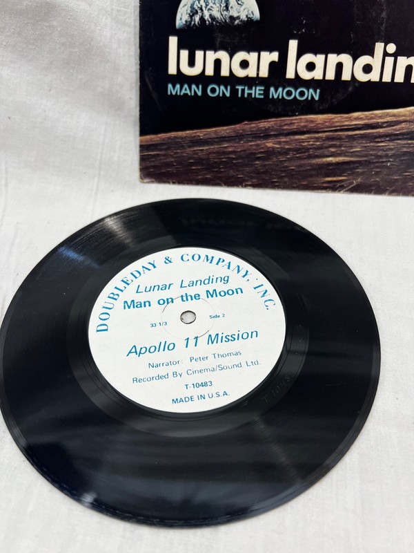 Lunar Landing Man On the Moon -Apollo 11 - 1969 7” 33rpm Doubleday Record gallery