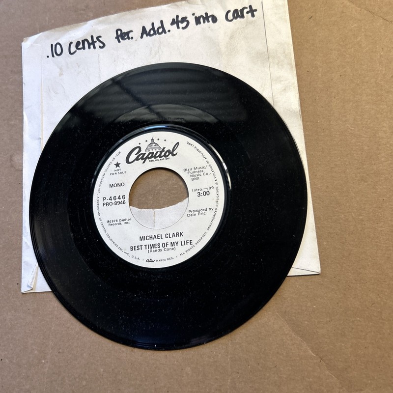 Michael Clark Best Times Of My Life Promo 1978 Capitol 45 gallery