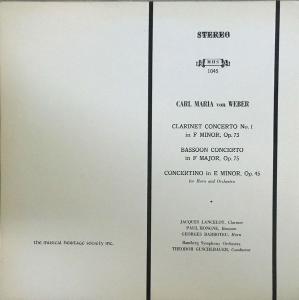 Bamberger Symphoniker, Theodor Guschlbauer, Carl Maria von Weber, Weber: Concert