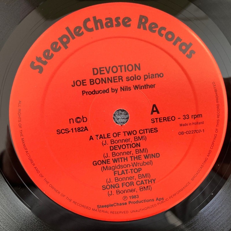 Joe Bonner - Devotion - Vinyl LP - 1983 Denmark Steeplechase PLAY GRADED EX/NM gallery
