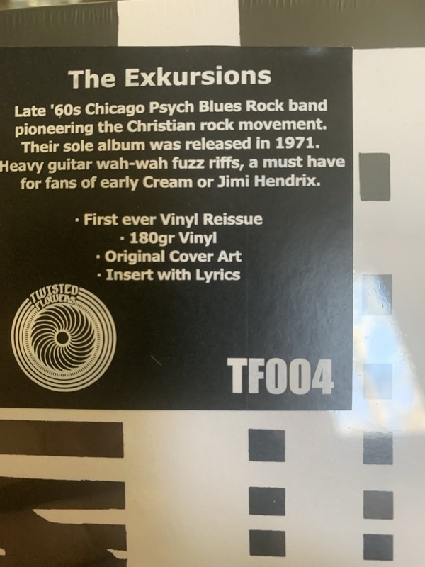 THE EXKURSIONS "SAME" NEW 180 GRAM REISSUE OF CHRISTIAN ROCK BLUES gallery