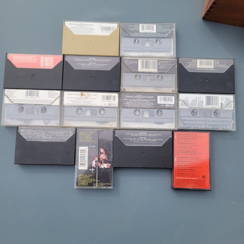 Lot of 14 Multiple Genre Music 60s & 70s Cassette Tapes Kiss, Whitesnake, Empire gallery