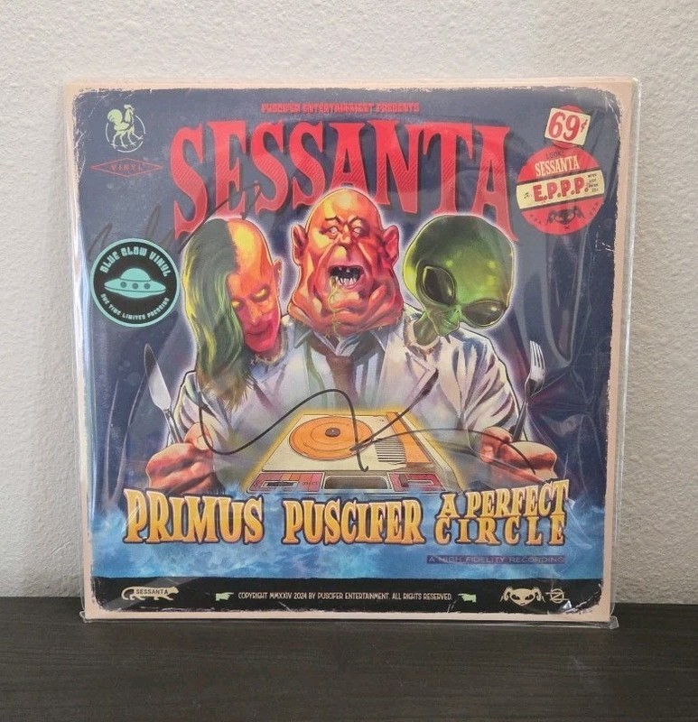 SESSANTA E.P.P.P. BLUE GLOW IN THE DARK VINYL SIGNED MAYNARD KEENAN RARE!
