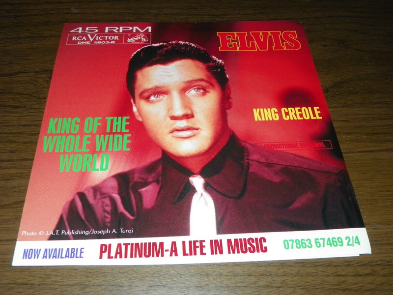 Elvis Promo Red Vinyl 45 King Of the Whole Wide World/King Creole 1977—-R-2