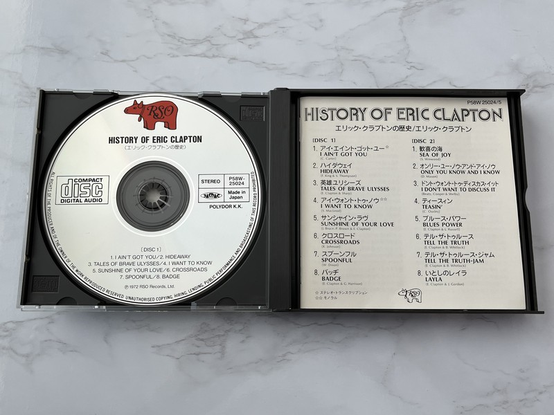 Eric Clapton History Of Eric Clapton 2 CD 1987 JAPAN IMPORT RSO P58W25024/5 RARE