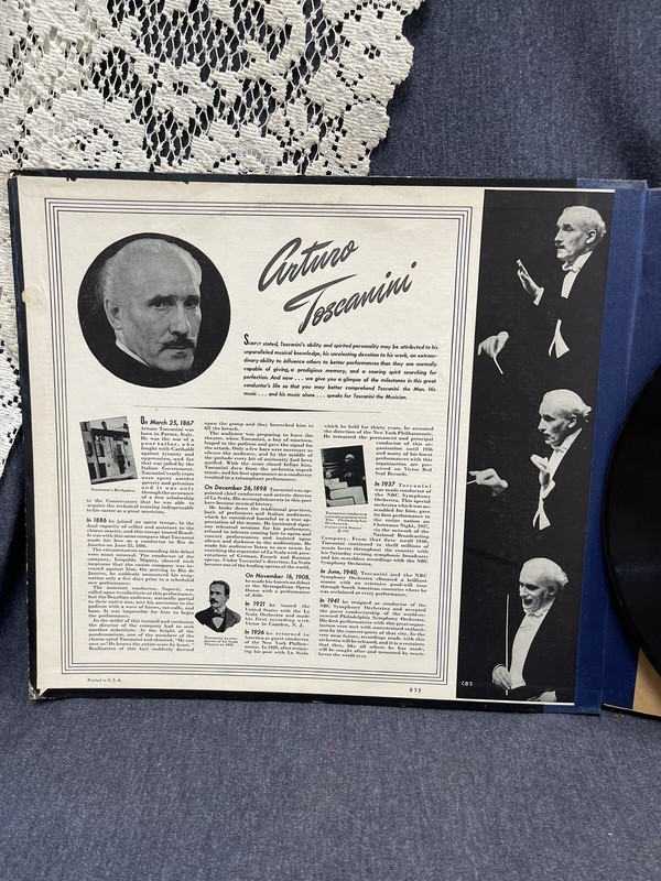 12" Arturo Toscanini 78 Record Set DM 875 75th Anniversary Brahms Sym 1 C Minor gallery