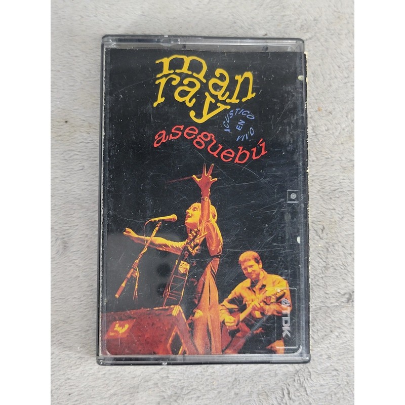 Man Ray Aseguebú Acústico En Vivo Cassette Tape 1995 DBN CPP 1256 Argentina Rock