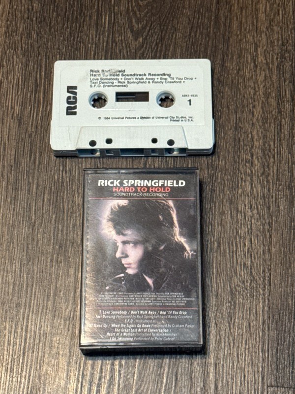 Rick Springfield Hard To Hold Soundtrack Recording Cassette Tape Rock N Roll