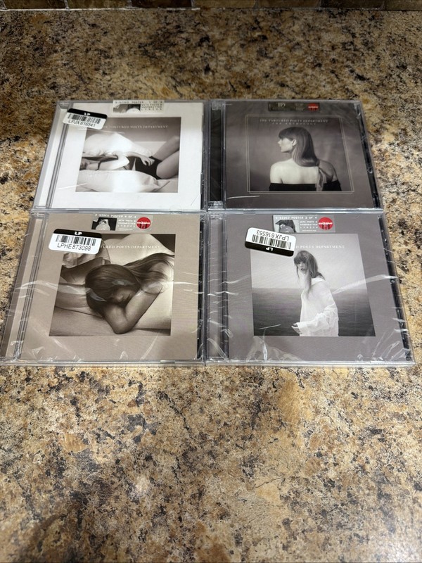 Taylor Swift TTPD 4 Cd Lot Brand New Sealed Case Cracks