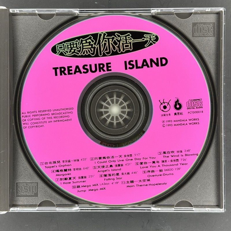 Treasure Island 只要為你活一天 電影概念音樂合輯 李宗盛 林強 伍佰 1993 台版波麗佳音 真言社 K1首版 無花痕 收藏級 絕版十分罕有 gallery