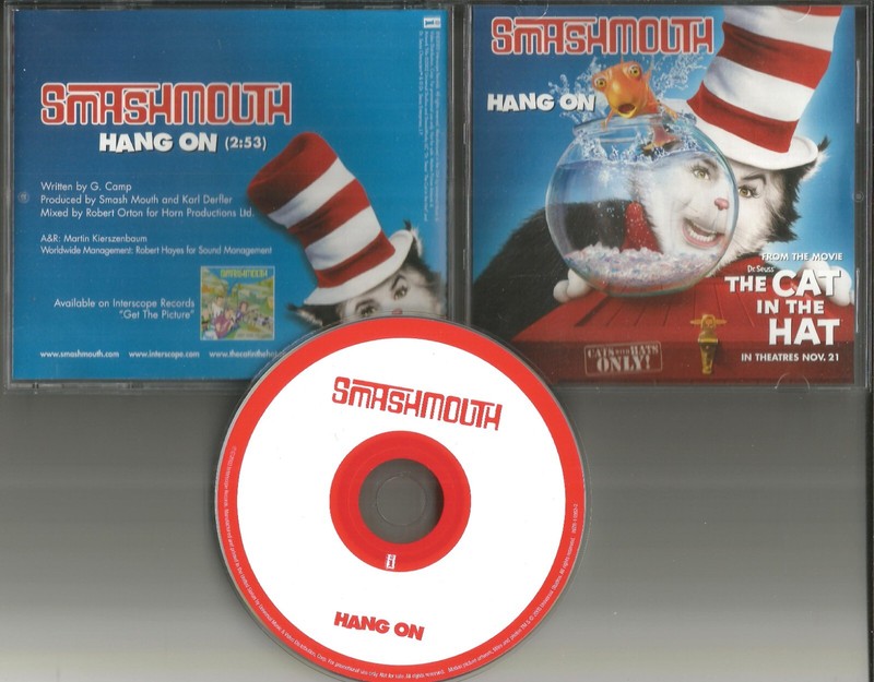 SMASHMOUTH Smash Mouth Hang on CAT IN THE HAT PROMO radio DJ CD single USA 2003