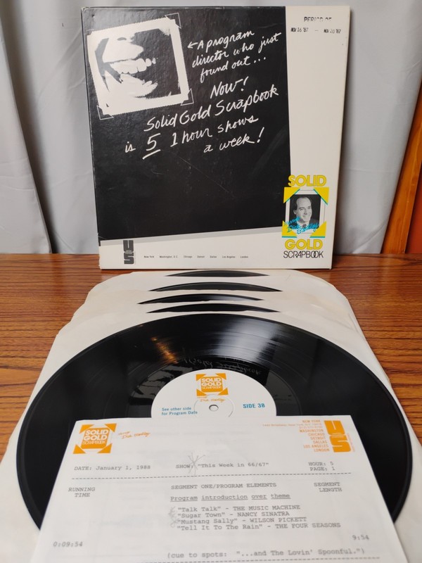 Solid Gold Scrapbook Dick Bartley Radio Program 11/16/87 – 11/20/87 Record Set
