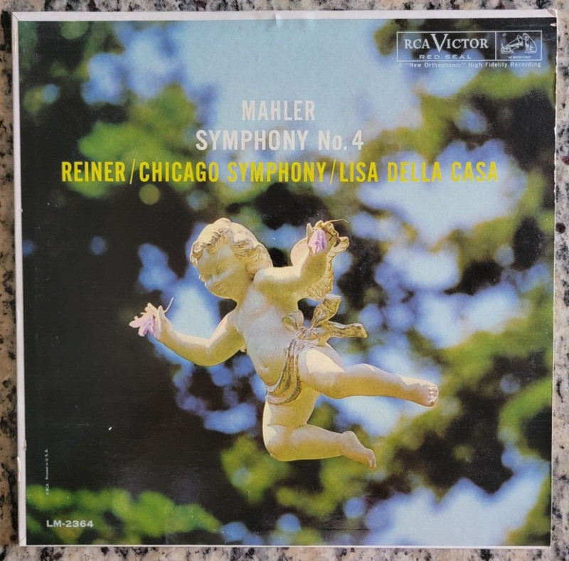 Mahler Reiner ~ Chicago Symphony No. 4 ~ Insert 1960 RCA Red Seal LM-2364 EX NM