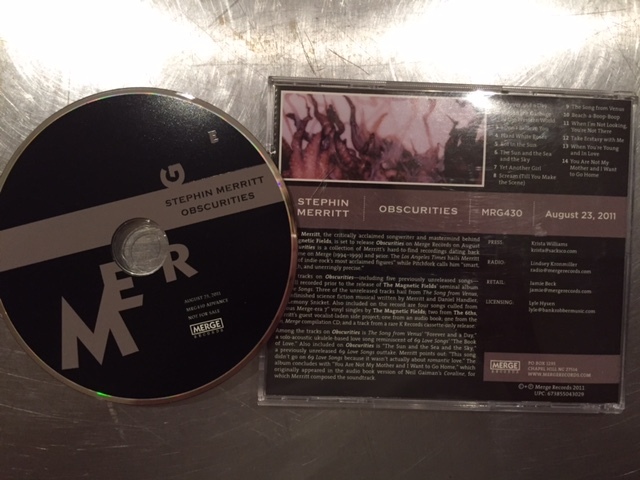 STEPHIN MERRITT Obscurities promo/advance cd (magnetic fields/Stephen/Steven)