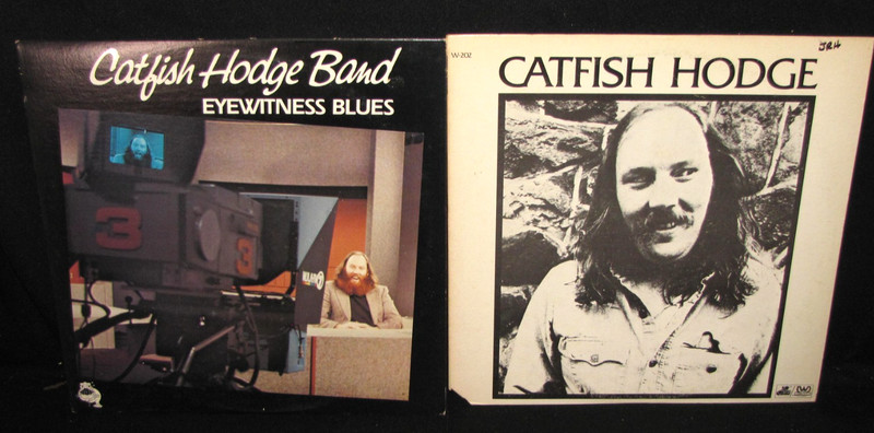 Catfish Hodge: 2x Eyewitness Blues & Catfish Hodge vinyl LP Lot of Two~VG+