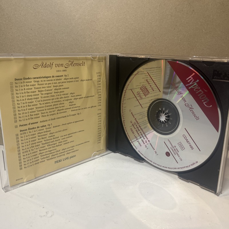 Adolf Von Henselt : Piano Etudes (Lane) CD (2005) Opus 2 & Opus 5 Piers Lane gallery