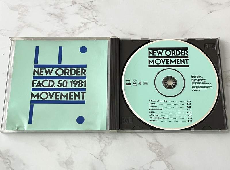 New Order Movement CD EARLY PRESS! 1992 Qwest 9 45089-2 Bernard Sumner RARE!