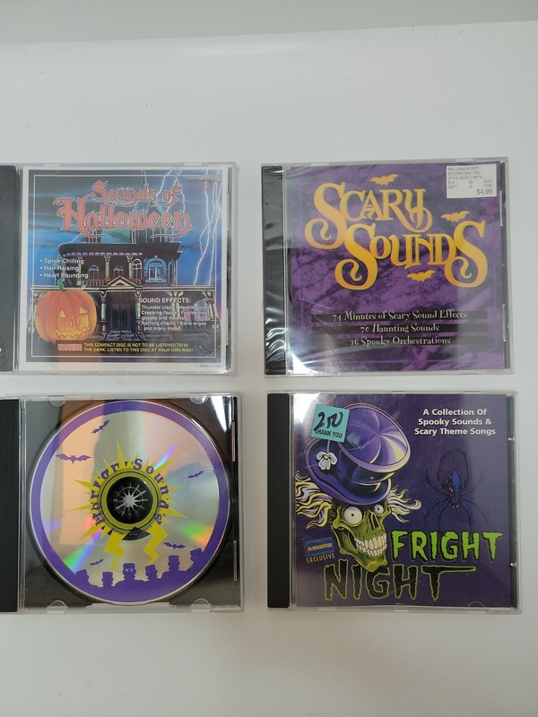 Lot of 4 Halloween Scary Sounds CD by Various Artists LIKE NEW