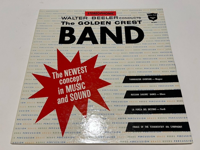Walter Beeler • Golden Crest Band • CR‑4035 • Stereophonic • 1961 • EX Vinyl
