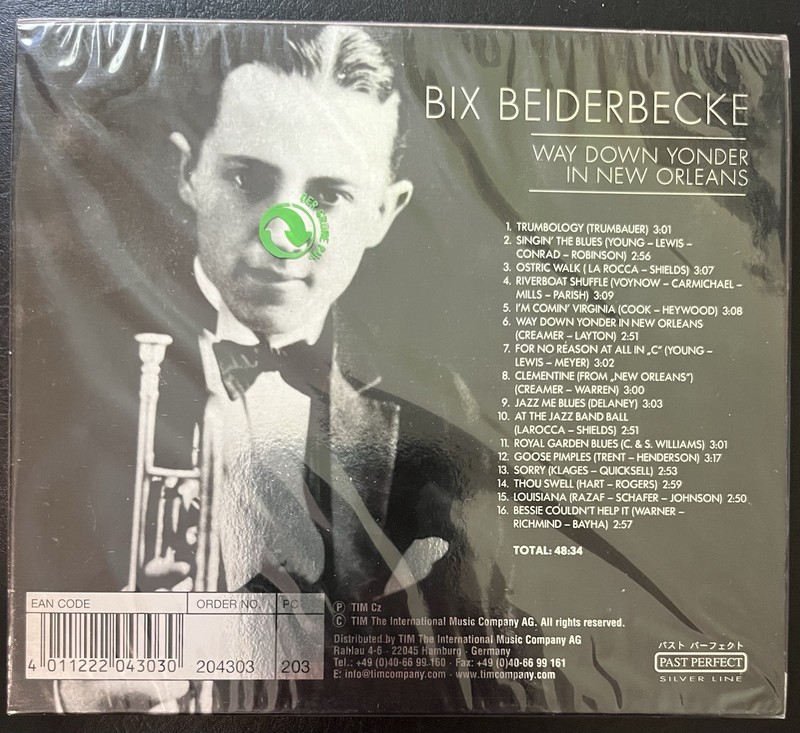 Bix Beiderbecke Way Down in New Orleans Past Perfect 2000 CD Sealed New gallery