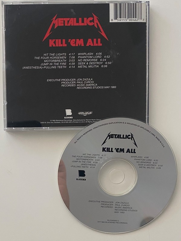 Metallica - Kill Em All Blackened CD 1983 Four Horseman Excellent NM Condition gallery
