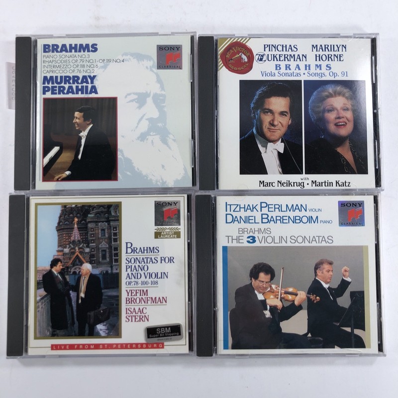 Brahms [lot of 4] Piano Sonata Violin Sonatas Viola Sonatas Issac Stern Perahia