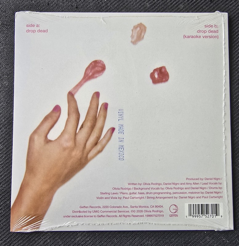 Olivia Rodrigo - Drop Dead - Limited Edition Pink 7” Vinyl IN HAND FAST SHIP gallery