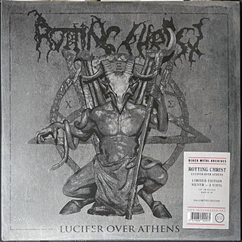 Rotting Christ – Lucifer Over Athens [New Vinyl LP] Oversize Item Spilt, Silver,