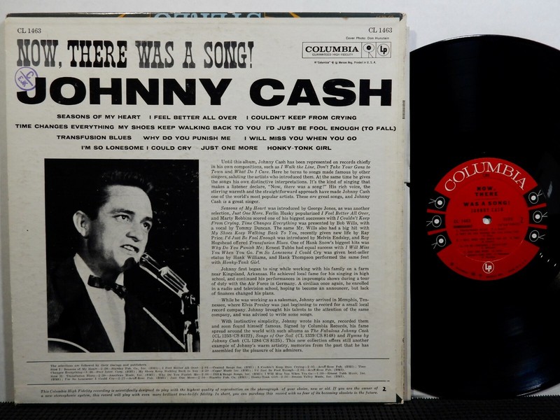 JOHNNY CASH Now, There Was A Song! LP COLUMBIA CL 1463 MONO 1961 Country gallery