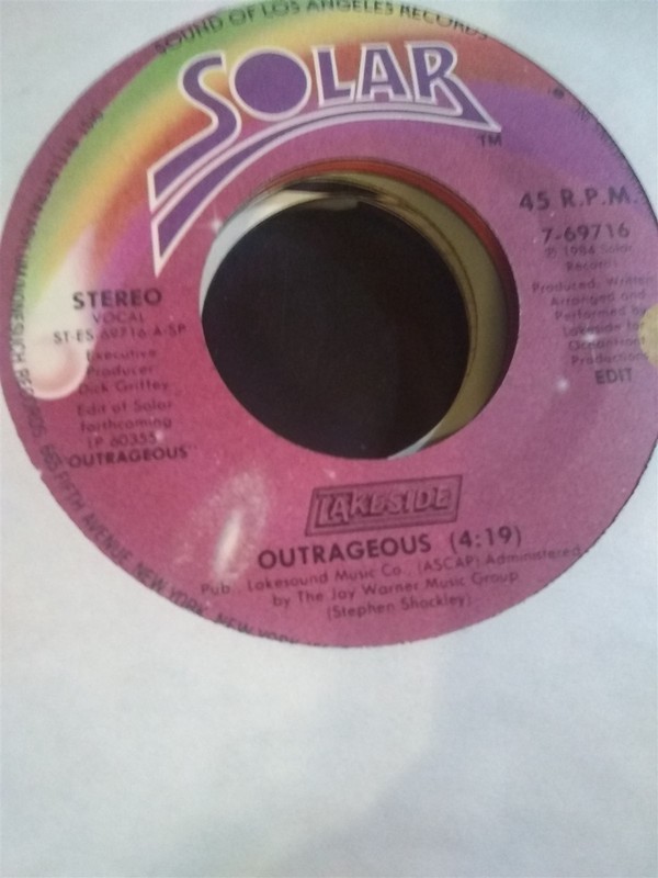 Lakeside, Outrageous ~ 1984 Solar 45