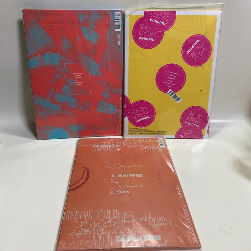EXO BAEKHYUN Japan Solo CD Album Addicted WHIPPIN' Drown Ver. SET No Photocard gallery