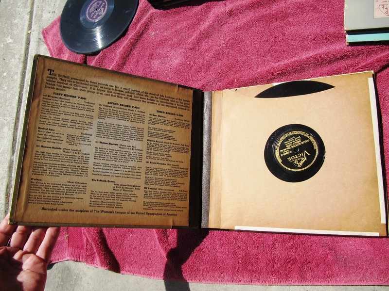 1938 HEBREW FOLK SONGS Cantor David Putterman Hanukka Sabbath Kiddush VIC S-102 gallery