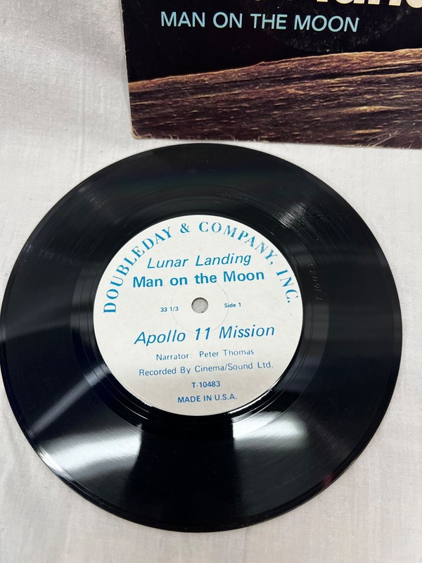 Lunar Landing Man On the Moon -Apollo 11 - 1969 7” 33rpm Doubleday Record gallery