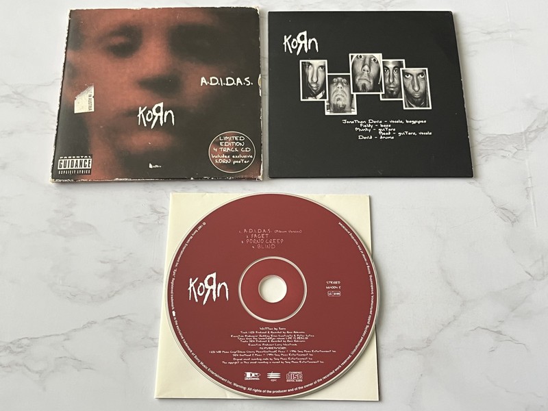 Korn A.D.I.D.A.S. CD Single LTD ED. EU IMPORT! Epic 6642045 w/Poster! RARE! OOP!