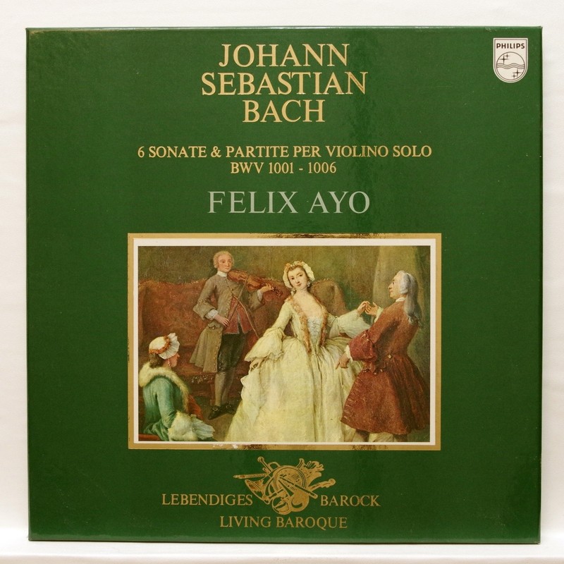 FELIX AYO – JS BACH sonatas & partitas for violin solo PHILIPS 3xLPs box NM