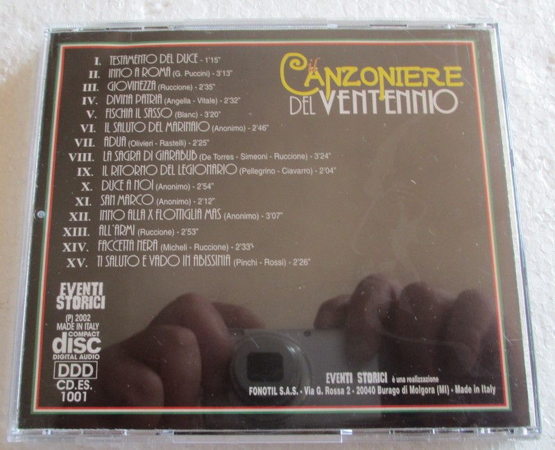 IL CANZONIERE DEL VENTENNIO Vol. 1 (2002) CD, Compilation, Fonotil – CD.ES.1001 gallery