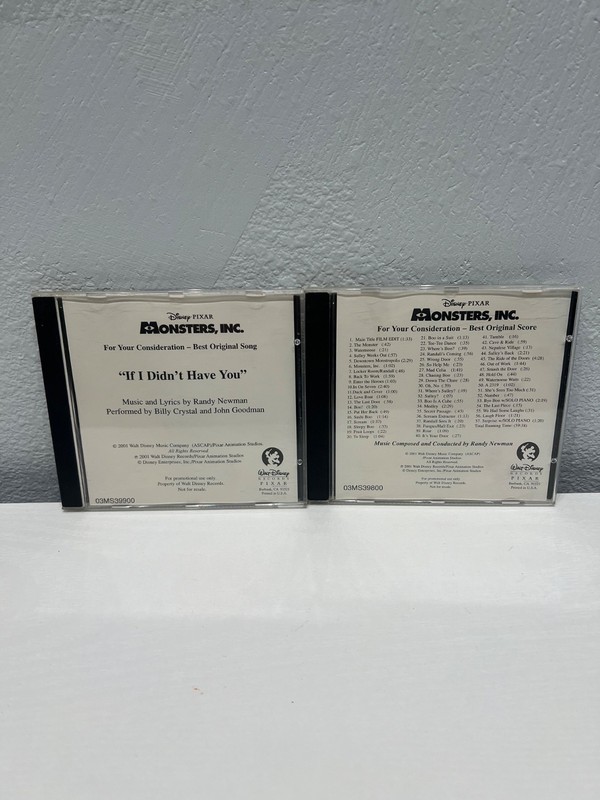 Lot of 2 Monsters Inc Disney Screener CDs Sountrack If I Didn’t Have You