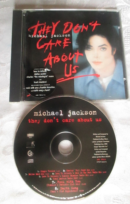 Michael Jackson 1996 They Don’t Care About Us CD