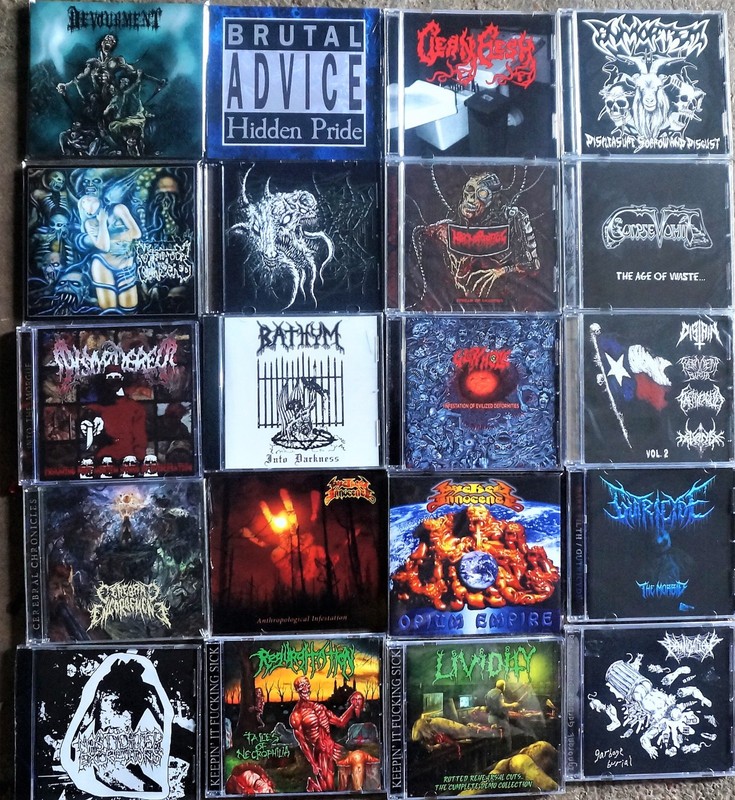 Devourment,Lividity,Clean Flesh,Disordered,Regurgitation 20 New Death Metal CD’s