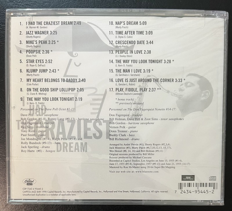 Dave Pell Octet I Had The Craziest Dream 1998 Capitol CD Sealed New gallery